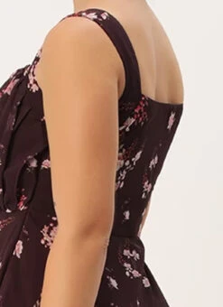 Purple Georgette Digital Printed Dress Party Wear -C Bazaar Shop Purple Georgette Digital Printed Dress DRBS02302297 rrc2