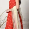 Red Art Silk Anarkali Suit Festive Wear