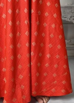 Red Art Silk Anarkali Suit Festive Wear 15 Red Art Silk Anarkali Suit Festive Wear -C Bazaar Shop Red Art Silk Anarkali Suit SLBS02301090 rrc4