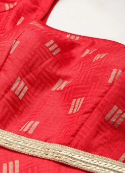 Red Art Silk Maxi Dress Festive Wear -C Bazaar Shop Red Art Silk Maxi Dress DRBS02302204 rrc1