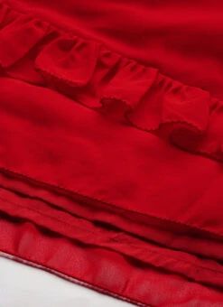 Red Georgette Embroidered Maxi Dress Festive Wear -C Bazaar Shop Red Georgette Embroidered Maxi Dress DRBS02211085 rrc3