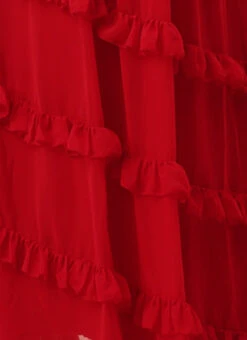 Red Georgette Embroidered Maxi Dress Festive Wear -C Bazaar Shop Red Georgette Embroidered Maxi Dress DRBS02211085 rrc4