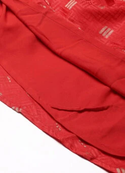 Skirt From Red Jacquard Crop Top N Skirt With Cape After Six Wear -C Bazaar Shop Red Jacquard Crop Top N Skirt With Cape IWBS02301050 rrc4