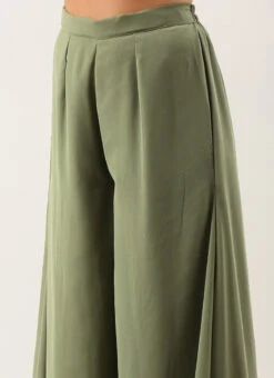 Bottom From Rouge Pink Embroidered Collar Neck Palazzo Suit After Six Wear -C Bazaar Shop Rouge Pink Embroidered Collar Neck Palazzo Suit SLBS02301736 rrc2