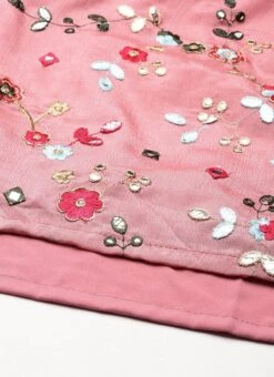 Top From Rouge Pink Embroidered Collar Neck Palazzo Suit After Six Wear -C Bazaar Shop Rouge Pink Embroidered Collar Neck Palazzo Suit SLBS02301736 rrc4 1