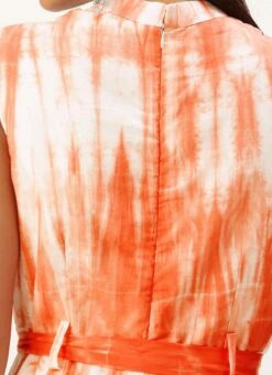 Rust Tie N Dye Cotton Collar Neck Jumpsuit After Six Wear 13 Rust Tie N Dye Cotton Collar Neck Jumpsuit After Six Wear -C Bazaar Shop Rust Tie N Dye Cotton Collar Neck Jumpsuit DRBS02202401 rrc2 1