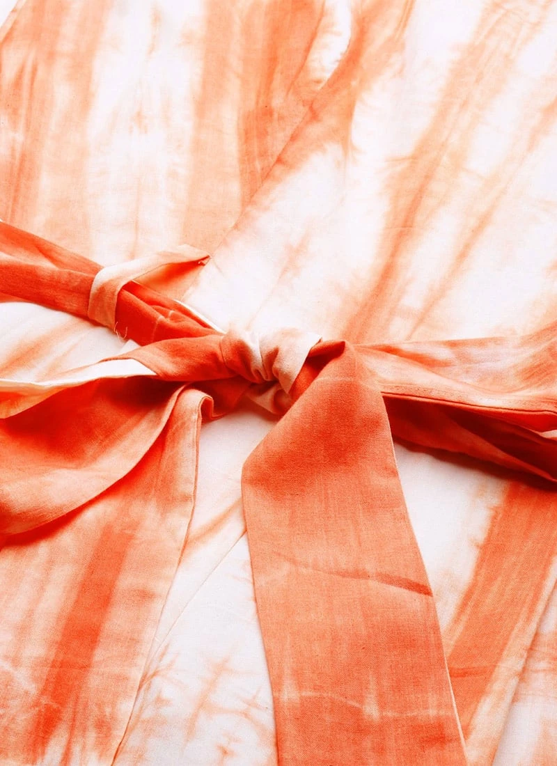 Rust Tie N Dye Cotton Collar Neck Jumpsuit After Six Wear 7 Rust Tie N Dye Cotton Collar Neck Jumpsuit After Six Wear - Image 7