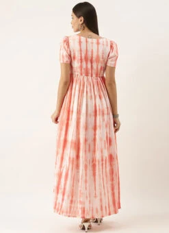 Rust Tie N Dye Dress After Six Wear -C Bazaar Shop Rust Tie N Dye Dress DRBS02202393 b