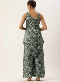 Bottom From Sage Green Art Silk Digital Printed Co Ords Set After Six Wear 11 Bottom From Sage Green Art Silk Digital Printed Co Ords Set After Six Wear -C Bazaar Shop Sage Green Art Silk Digital Printed Co Ords Set IWBS02210898 b 1