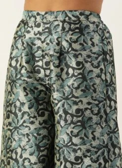 Top From Sage Green Art Silk Digital Printed Co Ords Set After Six Wear -C Bazaar Shop Sage Green Art Silk Digital Printed Co Ords Set IWBS02210898 rrc3