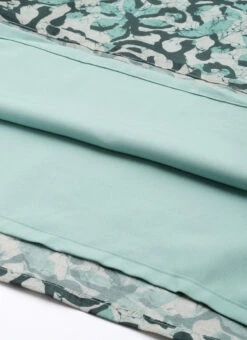 Top From Sage Green Art Silk Digital Printed Top N Pant Suit After Six Wear -C Bazaar Shop Sage Green Art Silk Digital Printed Top N Pant Suit SLBS02210949 rrc3