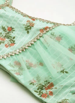 Skirt From Sea Green Digital Printed Co Ords Set After Six Wear -C Bazaar Shop Sea Green Digital Printed Co Ords Set IWBS02212582 rrc1