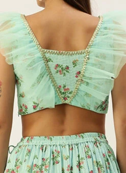 Skirt From Sea Green Digital Printed Co Ords Set After Six Wear -C Bazaar Shop Sea Green Digital Printed Co Ords Set IWBS02212582 rrc2