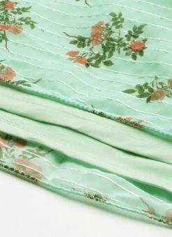 Skirt From Sea Green Digital Printed Co Ords Set After Six Wear -C Bazaar Shop Sea Green Digital Printed Co Ords Set IWBS02212582 rrc4