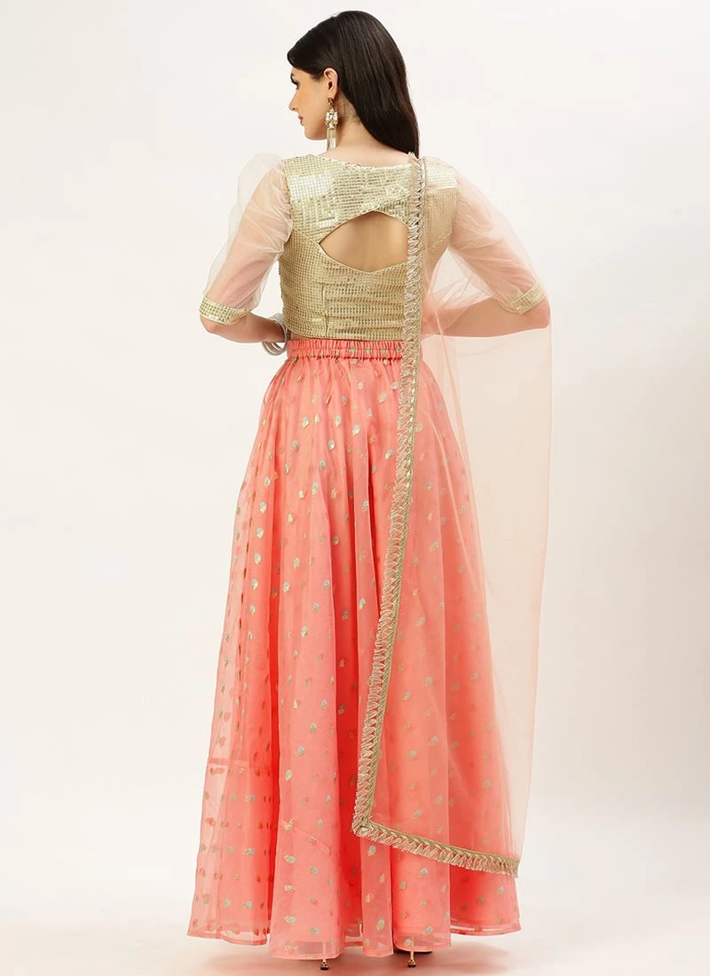 Skirt From Silver Embroidered N Pink Lehenga Set After Six Wear 4 Skirt From Silver Embroidered N Pink Lehenga Set After Six Wear - Image 4