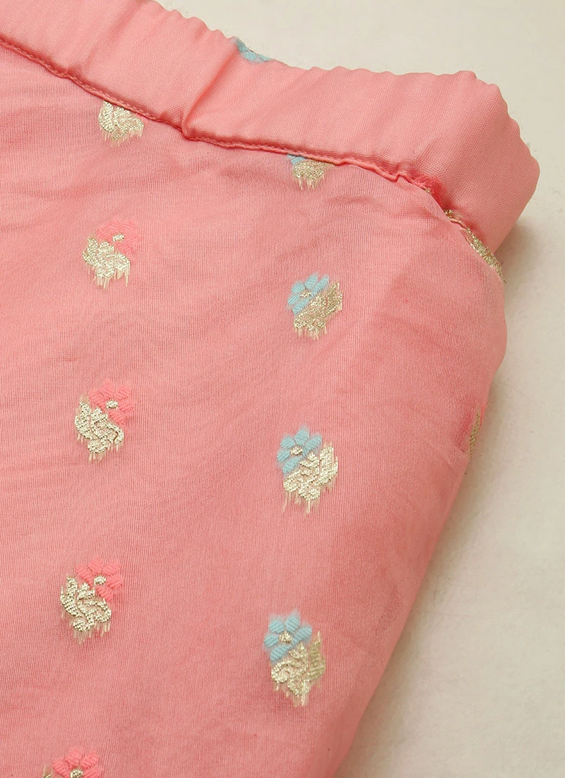 Silver Embroidered N Pink Lehenga Set Wedding Wear 7 Silver Embroidered N Pink Lehenga Set Wedding Wear - Image 7