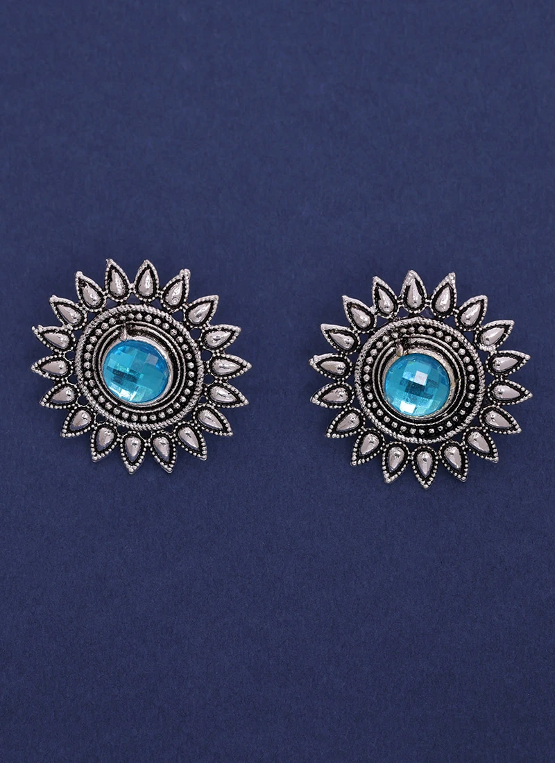 Silver N Blue Studs After Six Wear 3 Silver N Blue Studs After Six Wear - Image 3