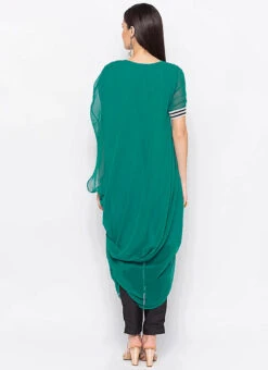 Sky Blue Georgette Embroidered Kurta Straight Pant Set After Six Wear -C Bazaar Shop Sky Blue Georgette Embroidered Kurta Straight Pant Set KRSMNC2015KS b