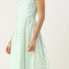 Sky Blue Organza Jacquard Dress Festive Wear