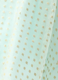 Sky Blue Organza Jacquard Dress Festive Wear -C Bazaar Shop Sky Blue Organza Jacquard Dress DRBS02303569 rrc3