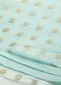 Sky Blue Organza Jacquard Kurta Set Festive Wear 15 Sky Blue Organza Jacquard Kurta Set Festive Wear -C Bazaar Shop Sky Blue Organza Jacquard Kurta set KSBS02205930 rrc4