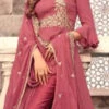 Sonal Chauhan Dark Pink Abaya Style Anarkali Suit Party Wear