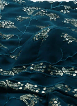 Teal Blue Embroidered Blouse Festive Wear -C Bazaar Shop Teal Blue Embroidered Blouse BLBS02307557 rrc1