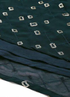 Skirt From Teal Blue Georgette Embroidered Co Ord Set After Six Wear -C Bazaar Shop Teal Blue Georgette Embroidered Co ord Set IWBS02305160 rrc4