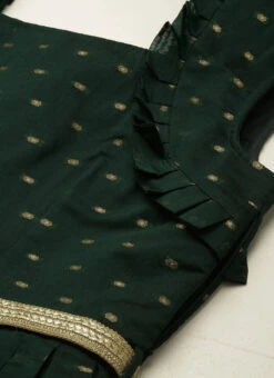 Teal Green Art Silk Cotton Jacquard Dress After Six Wear -C Bazaar Shop Teal Green Art Silk Cotton Jacquard Dress DRBS02212464 rrc1