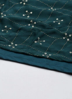 Teal Green Art Silk Foil Print Lehenga Set Festive Wear 15 Teal Green Art Silk Foil Print Lehenga Set Festive Wear -C Bazaar Shop Teal Green Art Silk Foil Print Lehenga Set GHBS02301053 rrc4