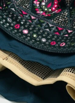 Dupatta From Teal Green Georgette Sequins Embroidered Lehenga After Six Wear -C Bazaar Shop Teal Green Georgette Sequins Embroidered Lehenga GHBS02210903 rrc4