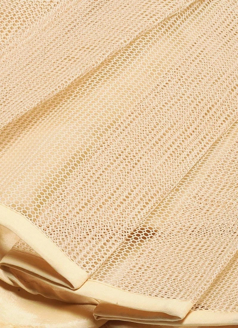 Peach Georgette Embroidered Lehenga Set Party Wear 8 Peach Georgette Embroidered Lehenga Set Party Wear - Image 8