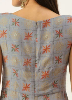 Teen Girls Blue Foil N Skipper Blue Kurta Straight Pant Set After Six Wear -C Bazaar Shop Teen Girls Blue Foil N Skipper Blue Kurta Straight Pant Set KSBS02201195 rrc2