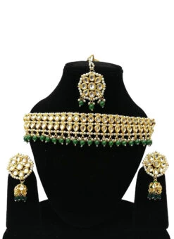 Tricoloured Choker Set Party Wear 5 Tricoloured Choker Set Party Wear -C Bazaar Shop Tricoloured Choker Set JYMMNIKM344 b