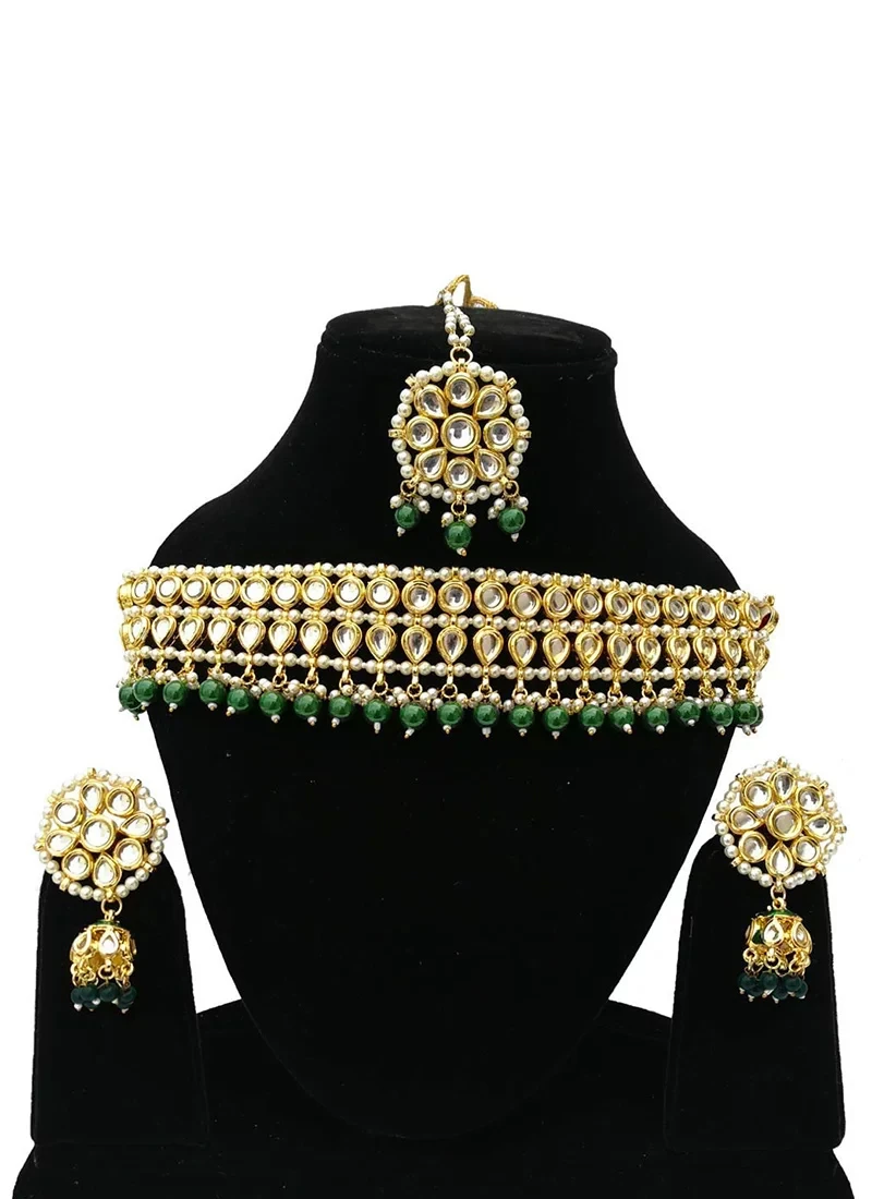 Tricoloured Choker Set Party Wear 3 Tricoloured Choker Set Party Wear - Image 3