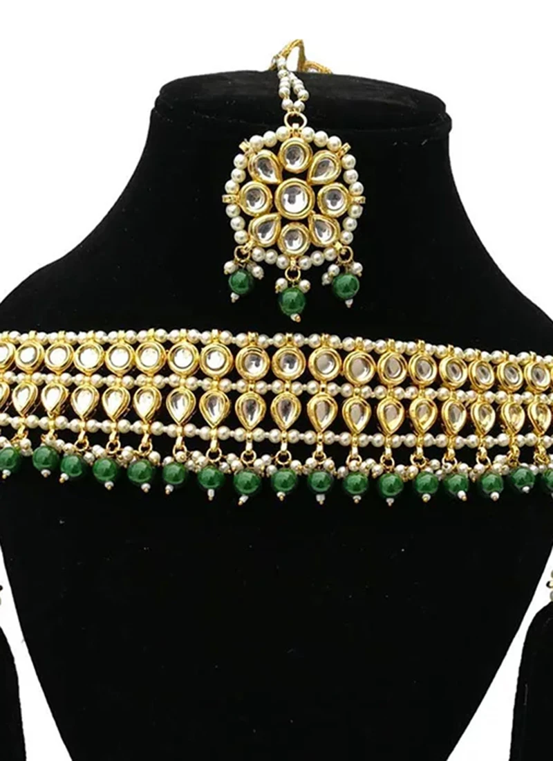 Tricoloured Choker Set Party Wear 1 Tricoloured Choker Set Party Wear