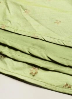 Turquoise High N Low Pleated Yoke Dress Festive Wear -C Bazaar Shop Turquoise High N Low Pleated Yoke Dress DRBS02108657 rrc2 1