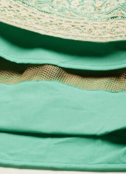 Turquoise N Green Embroidered Kali Lehenga Wedding Wear -C Bazaar Shop Turquoise N Green Embroidered Kali Lehenga GHBS02104321 rrc4