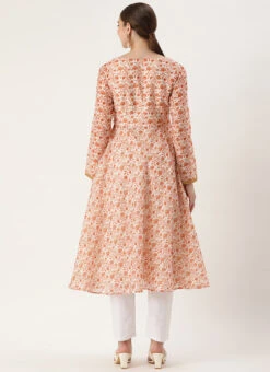 White Art Silk Digital Printed Kruta Set Festive Wear -C Bazaar Shop White Art Silk Digital Printed Kruta Set KSBS02205908 b