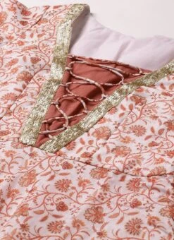 White Art Silk Printed Crisscross Dress Festive Wear -C Bazaar Shop White Art Silk Printed Crisscross Dress DRBS02205031 rrc1