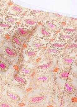 White Brocade Boat Neck Flared Dress Festive Wear -C Bazaar Shop White Brocade Boat Neck Flared Dress DRBS02201299 rrc1