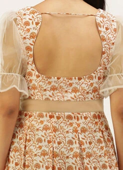 White Digital Printed Art Silk Dress After Six Wear -C Bazaar Shop White Digital Printed Art Silk Dress DRBS02208475 rrc2