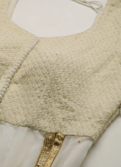 White Embroidered Anarkali Suit Party Wear Festive Wear -C Bazaar Shop White Embroidered Anarkali Suit SLBS02205043 rrc1