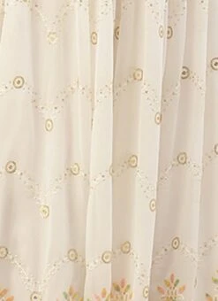 White Embroidered Pleated Style Gown Wedding Wear -C Bazaar Shop White Embroidered Pleated Style Gown IWBS02209734 rrc3