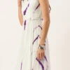 White Georgette Tie N Dye Dress After Six Wear