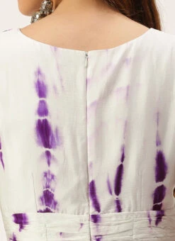 White Georgette Tie N Dye Dress After Six Wear 13 White Georgette Tie N Dye Dress After Six Wear -C Bazaar Shop White Georgette Tie N Dye Dress DRBS02210972 rrc2