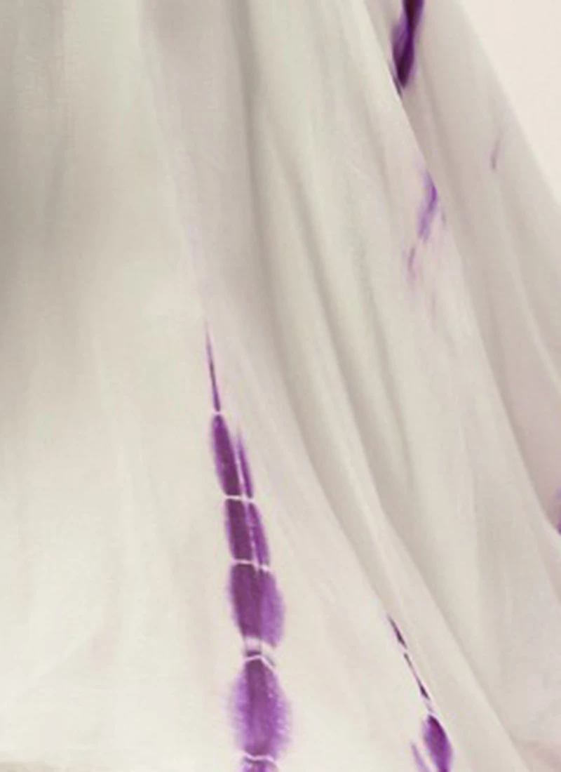 White Georgette Tie N Dye Dress After Six Wear 7 White Georgette Tie N Dye Dress After Six Wear - Image 7