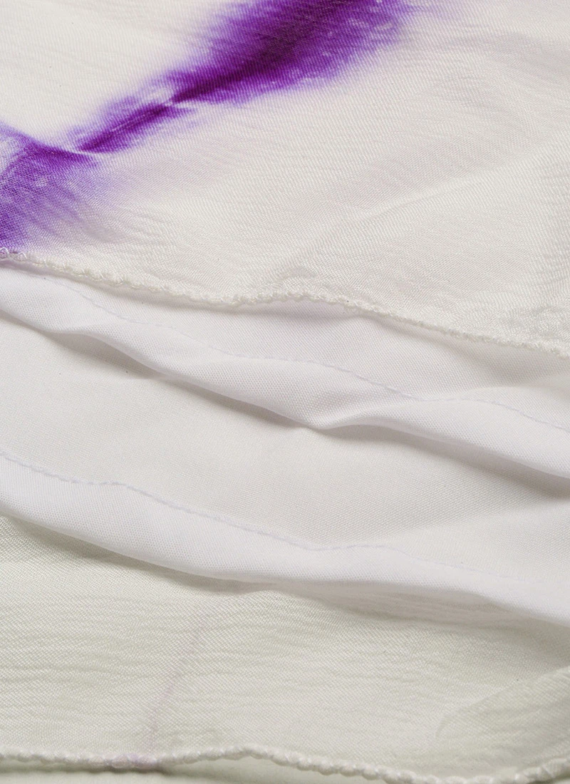 White Georgette Tie N Dye Dress After Six Wear 8 White Georgette Tie N Dye Dress After Six Wear - Image 8