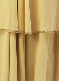 White N Beige Foil Print Layered Gown Wedding Wear -C Bazaar Shop White N Beige Foil Print Layered Gown IWBS02205028 rrc4