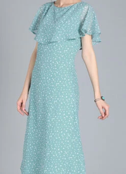 White N Blue Sleeveless Kurta Set After Six Wear